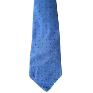 Holland & Sherry Mens Tie Blue  100% Silk Made in USA